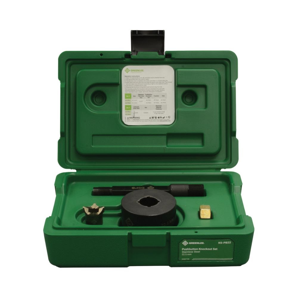 Greenlee KS-PB22 Pushbutton Knockout Set 22.5mm (52086984) on Sale