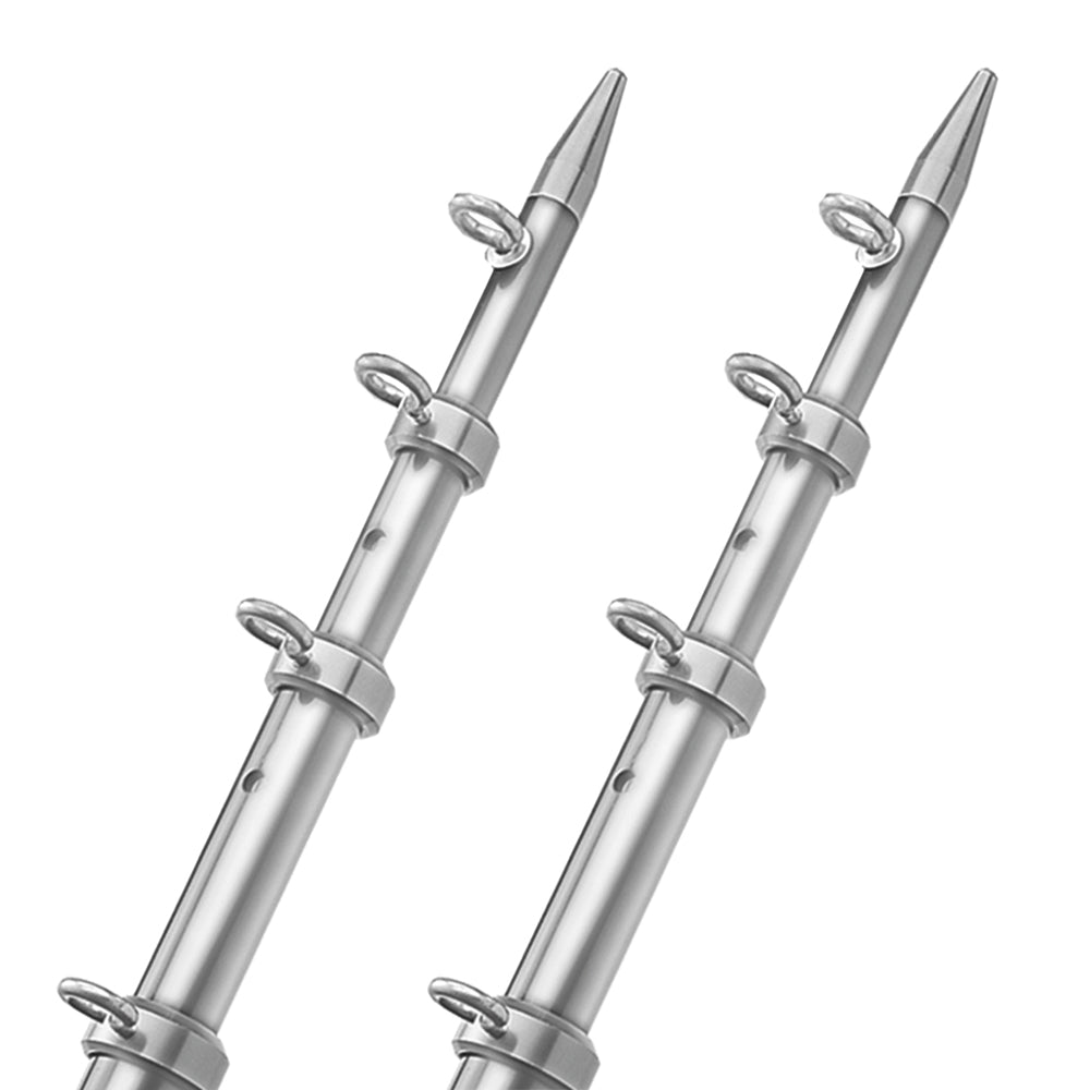TACO 15′ Telescopic Outrigger Poles HD 1-1/2″ – Silver/Silver [OT-0542VEL15-HD] Hot on Sale