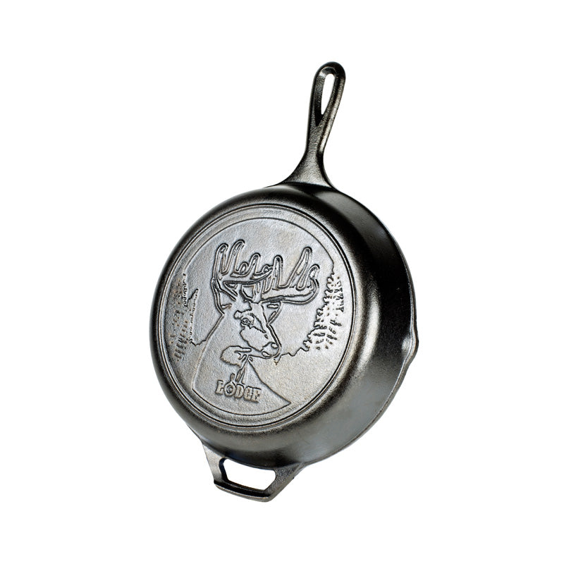 Lodge Cast Iron Wildlife Series 10.25 Inch Skillet, Deer Fashion