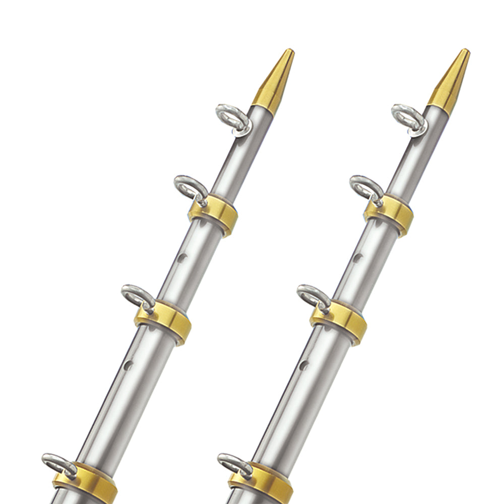 TACO 15′ Telescopic Outrigger Poles 1-1/8″ – Silver/Gold [OT-0441VEL15] Online Sale