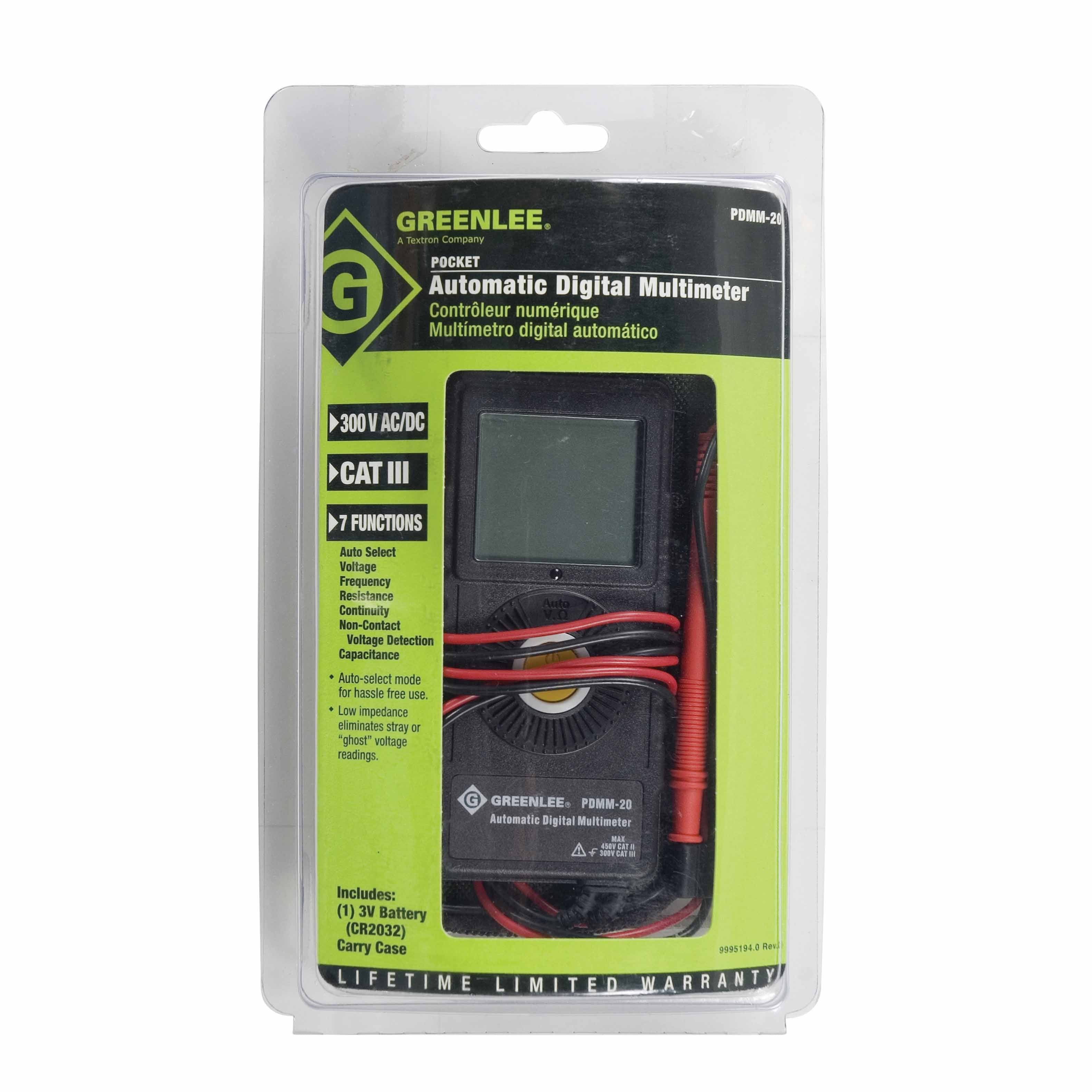 Greenlee PDMM-20 Pocket Multimeter on Sale