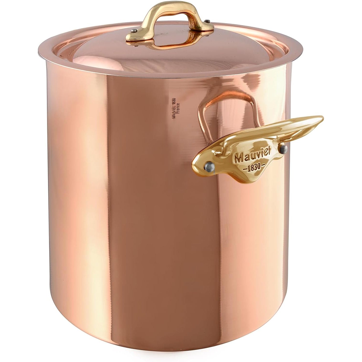 Mauviel M’150B Copper 9.9-Quart Stockpot With Lid and Brass Handles Discount