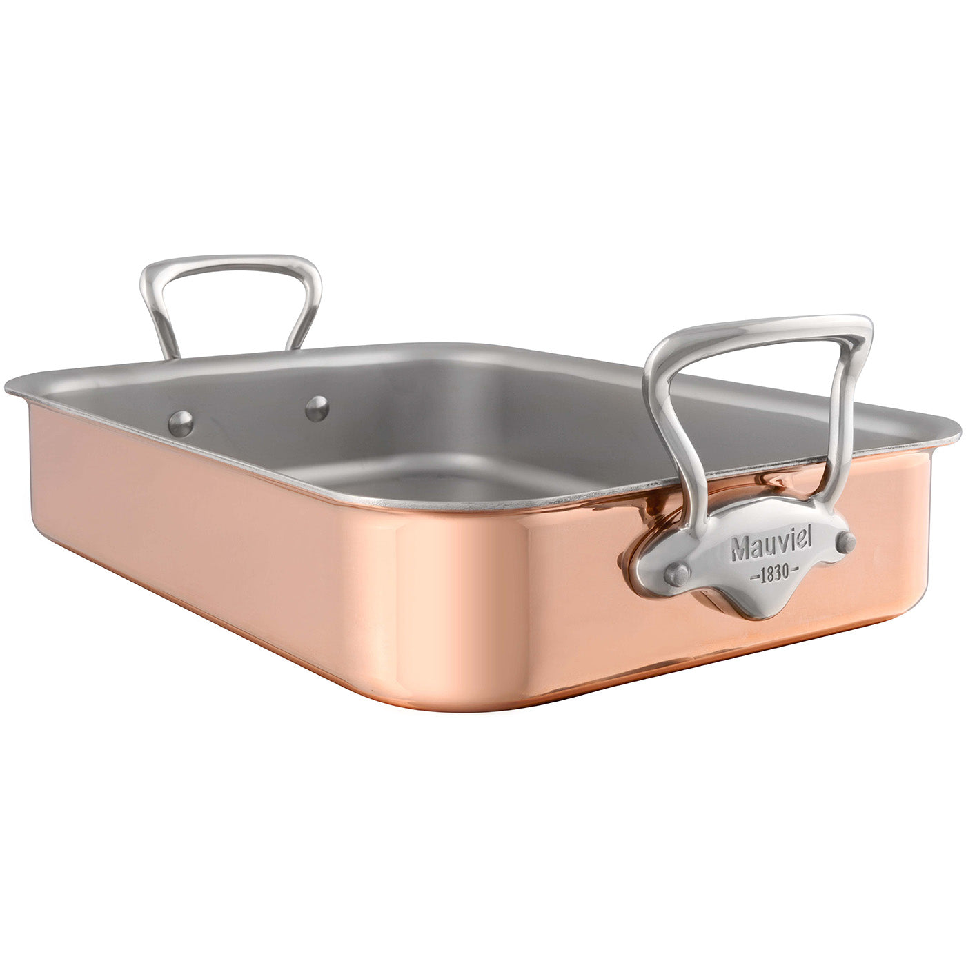 Mauviel M’150s Copper Tri-Ply Roasting Pan with Rack on Sale