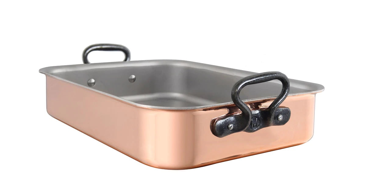 Mauviel M’200 Ci Copper Roasting Pan With Rack, 13.5 X 9.8 Inch, 7 Quart Online Sale