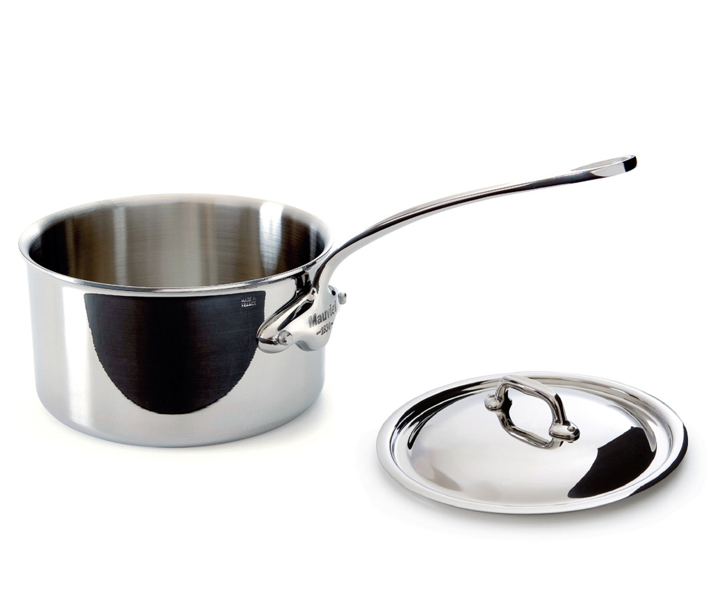 Mauviel M’Cook 2.7 qt Stainless Steel Saucepan & Lid Supply