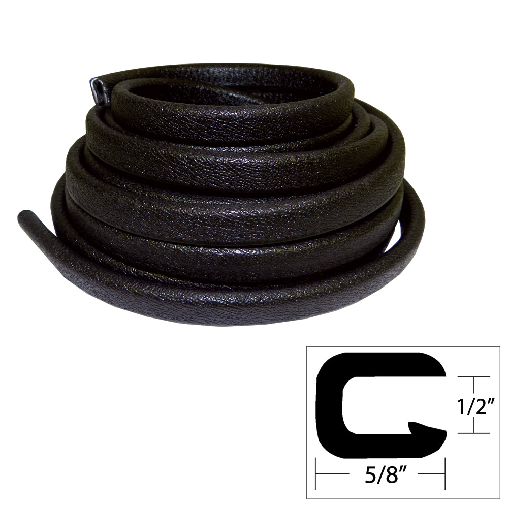 TACO Flexible Vinyl Trim – 1/2″ Opening x “W x 25’L – Black [V30-1316B25-1] Supply