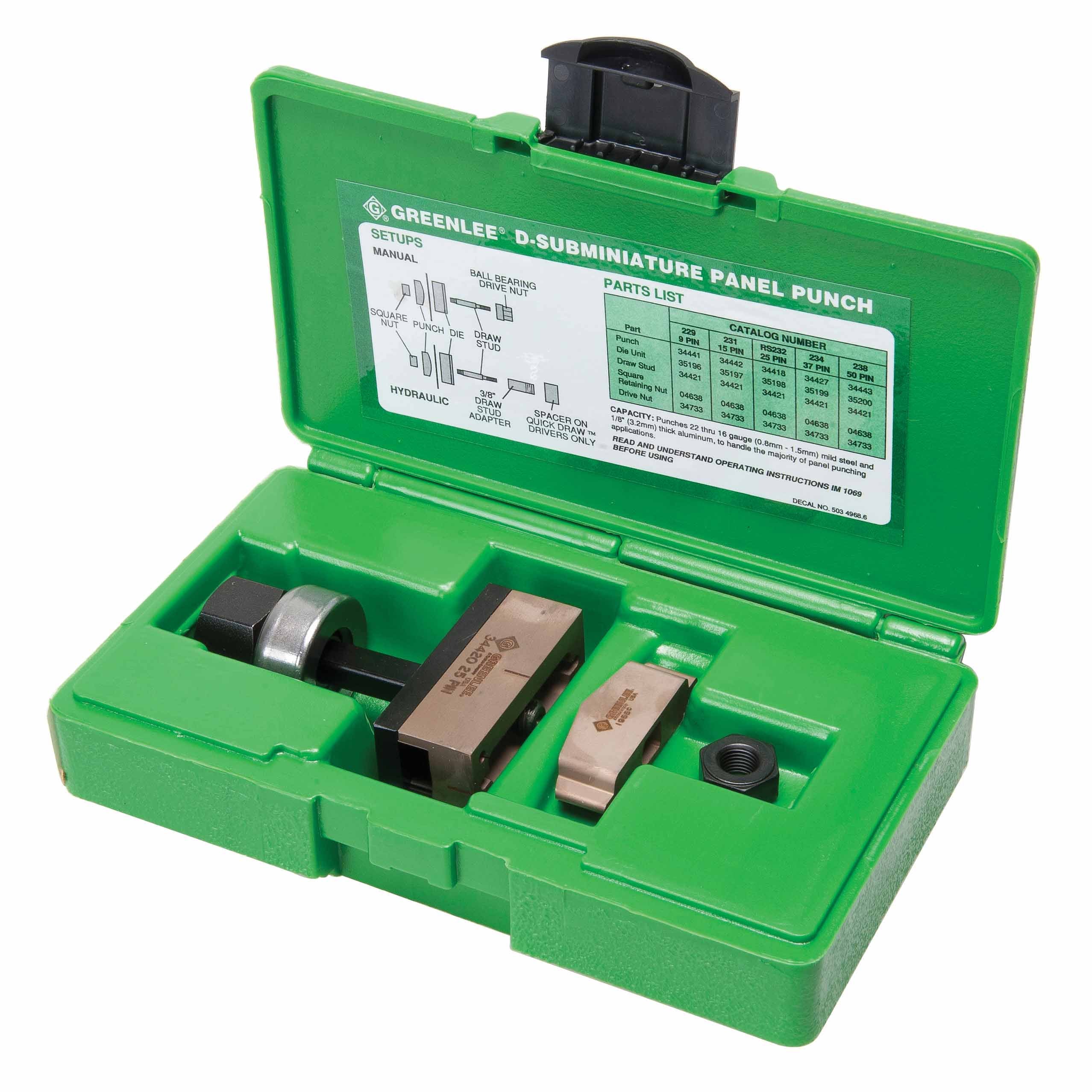 Greenlee RS232 PUNCH UNIT-CONNECTOR 25 PIN (RS- Sale