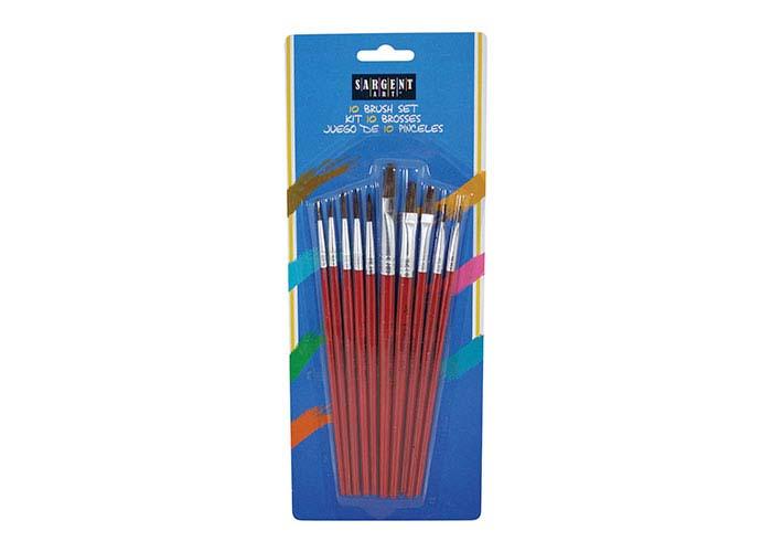 10 ct. Natural Hair Paint Brushes Discount