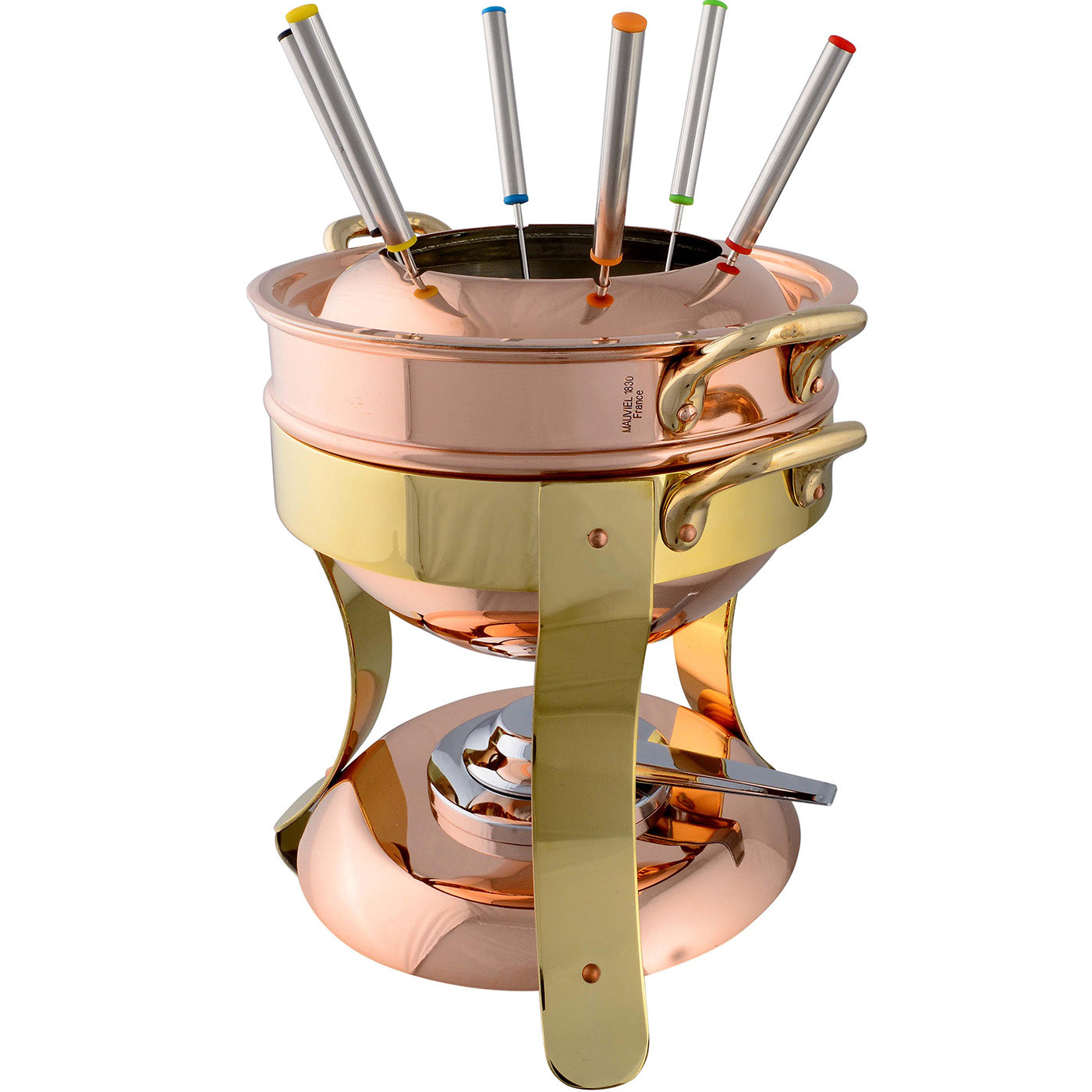 Mauviel M’Tradition 2719.01 Tinned Copper Fondue Pot, 3.4 Qt. Supply