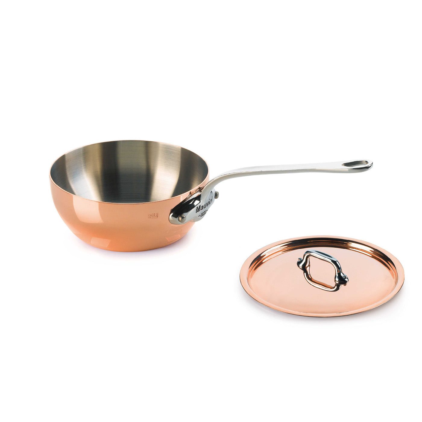 Mauviel M’Heritage M’150s 0.9 qt. Curved Splayed Saute & Lid Stainless Handle Discount