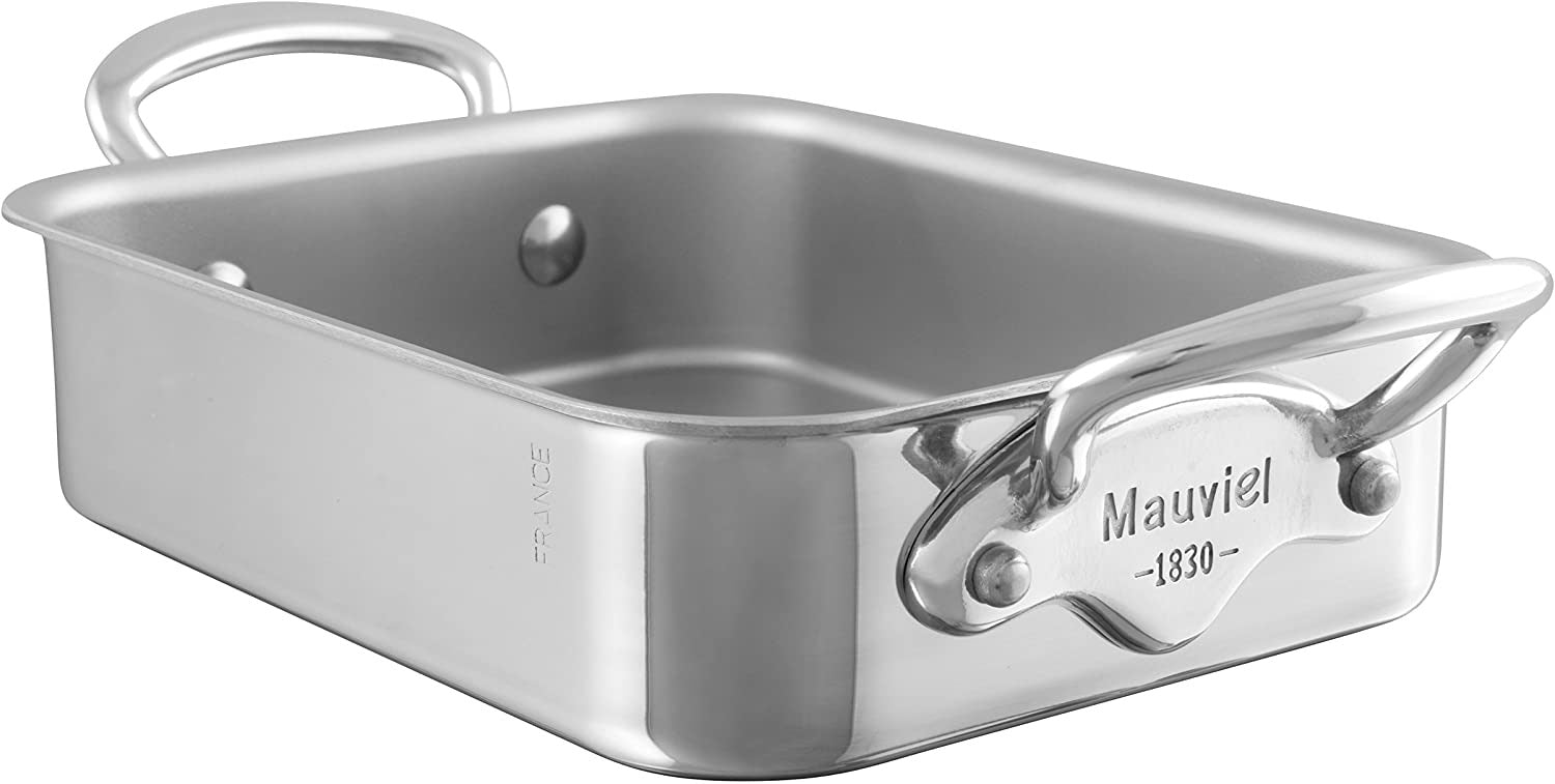 Mauviel M’Minis Stainless Steel Rectangular Roasting Pan, 7.1 X 5.5 Inch Hot on Sale