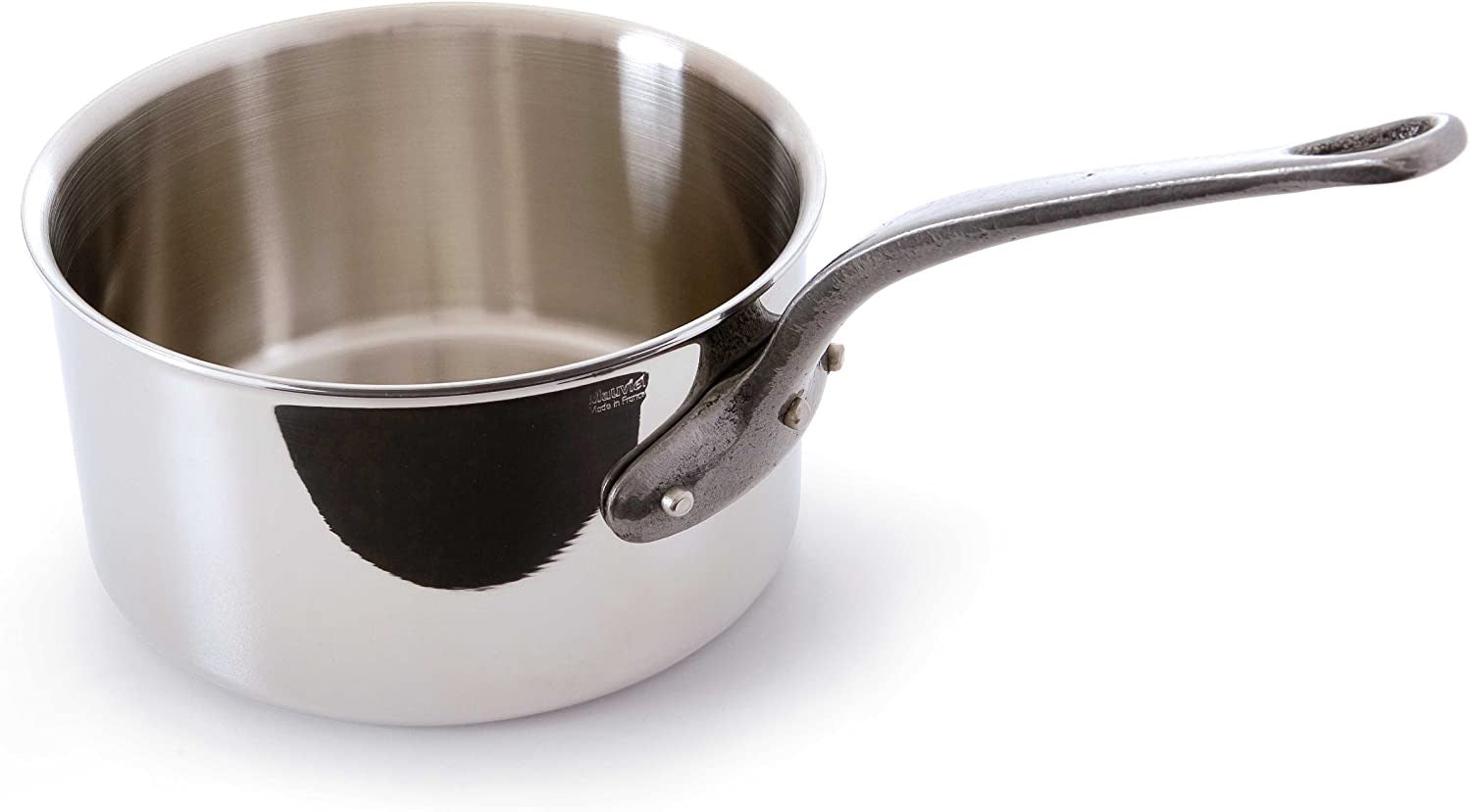 Mauviel M’Cook Ci 3.6 Quart Stainless Steel Covered Saucepan w/Cast Iron Handle, 7.8 Inch Online