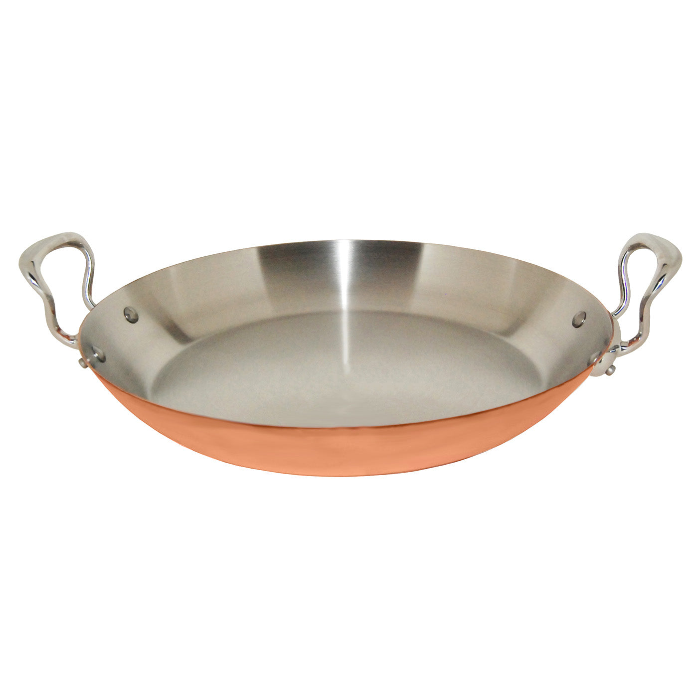 Mauviel M’Heritage M’150s 13.7 Inch Paella Pan Cast Stainless Handle Hot on Sale
