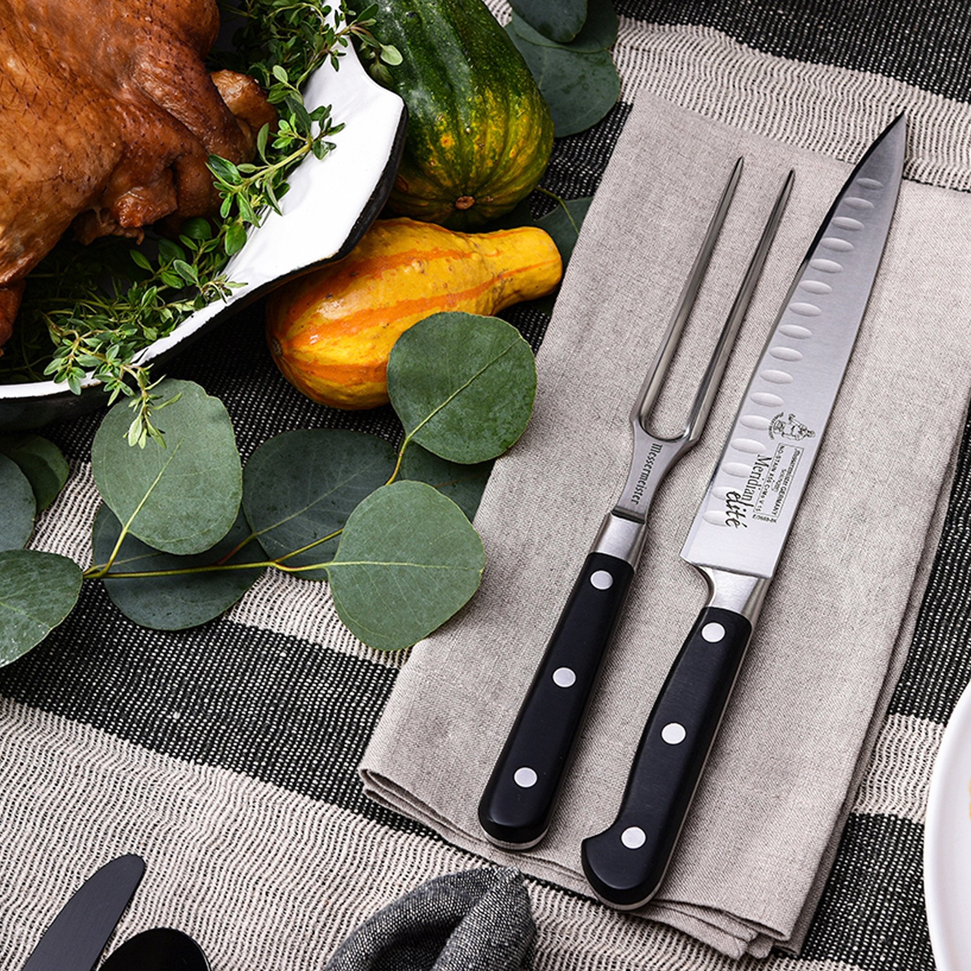 Messermeister Meridian Elite Kullenschliff 2 Piece Carving Set Online