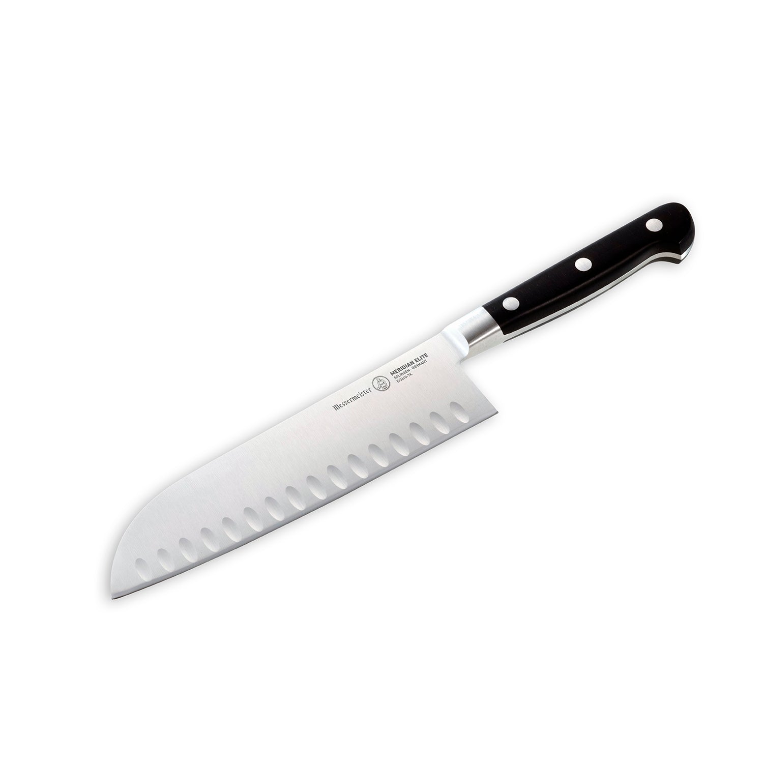 Messermeister Meridian Elite 7-Inch Kullenschliff Santoku Knife Sale
