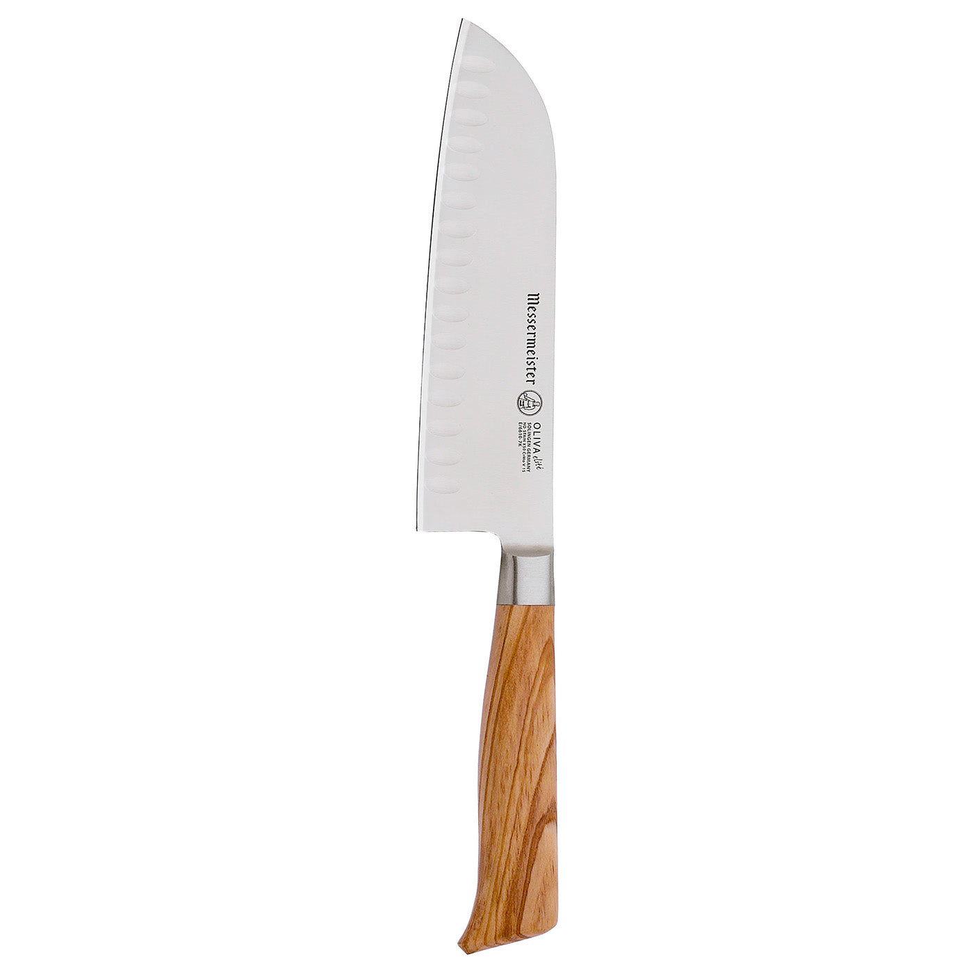 Messermeister Oliva Elite 7-Inch Kullenschliff Santoku Knife Fashion