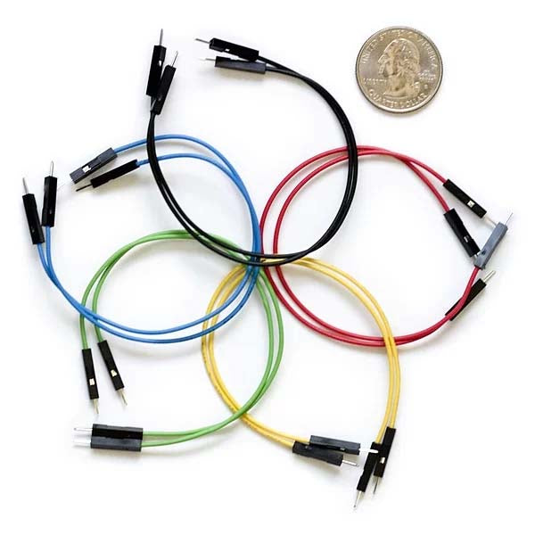 10 Piece Set of 6″ Male to Male Jumper Wires (5 Colors) Online Hot Sale