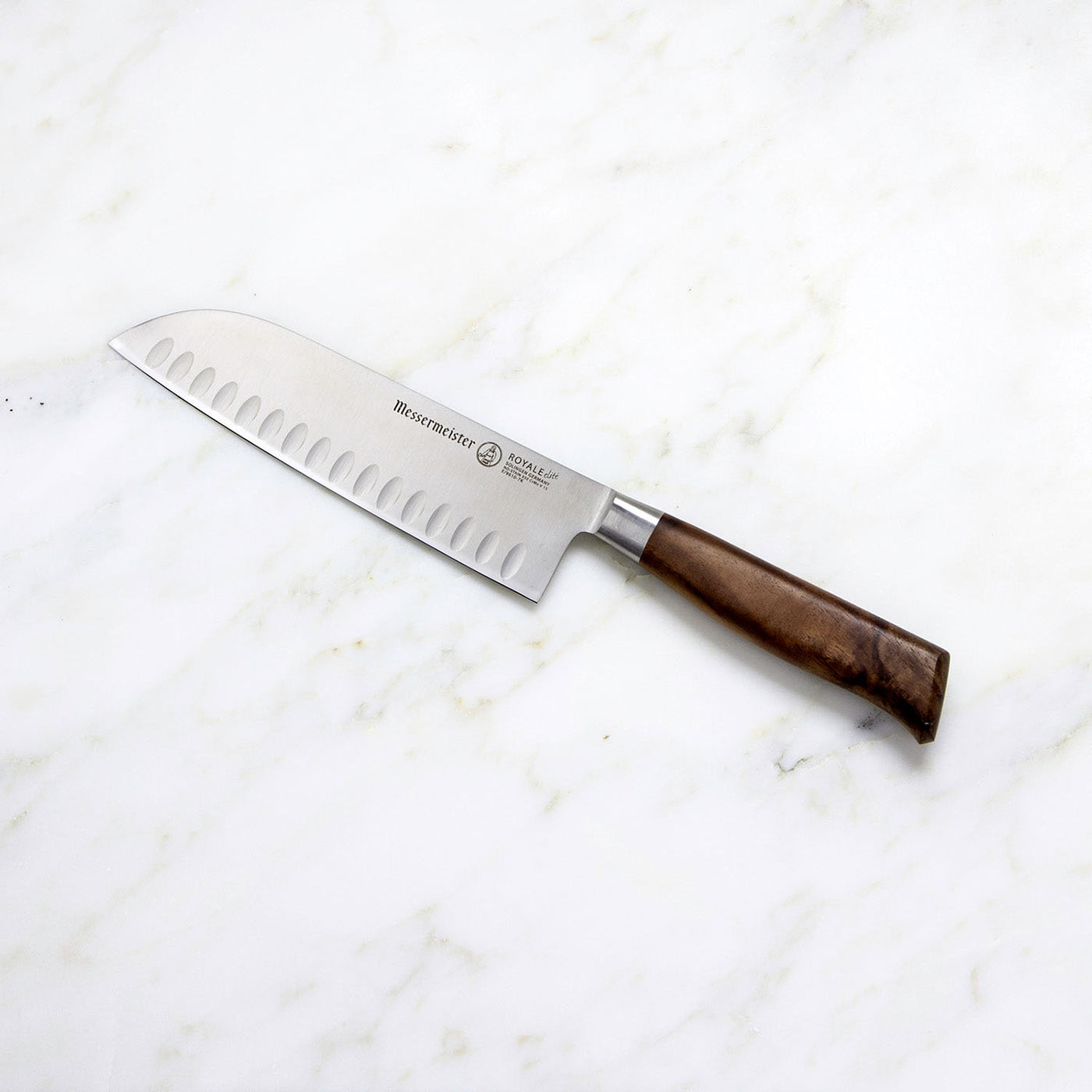 Messermeister Royale Elite 7-Inch  Kullenschliff Santoku Knife Fashion