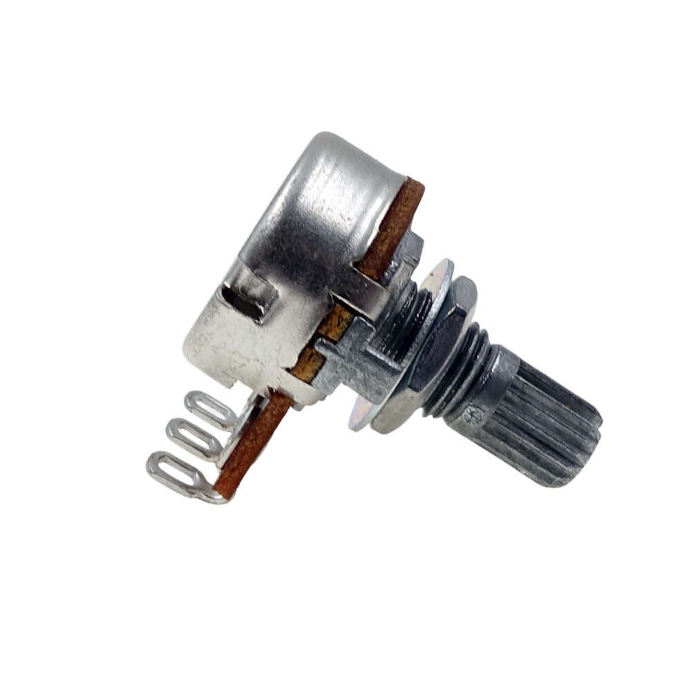 10K, 1/8W Panel Mount Rotary Potentiometer , 16mm 3-Pin Metal Shaft Online now