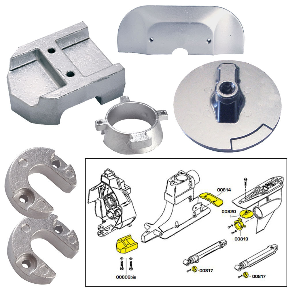 Tecnoseal Anode Kit w/Hardware – Mercury Alpha 1 Gen 2 – Aluminum [20801AL] Hot on Sale