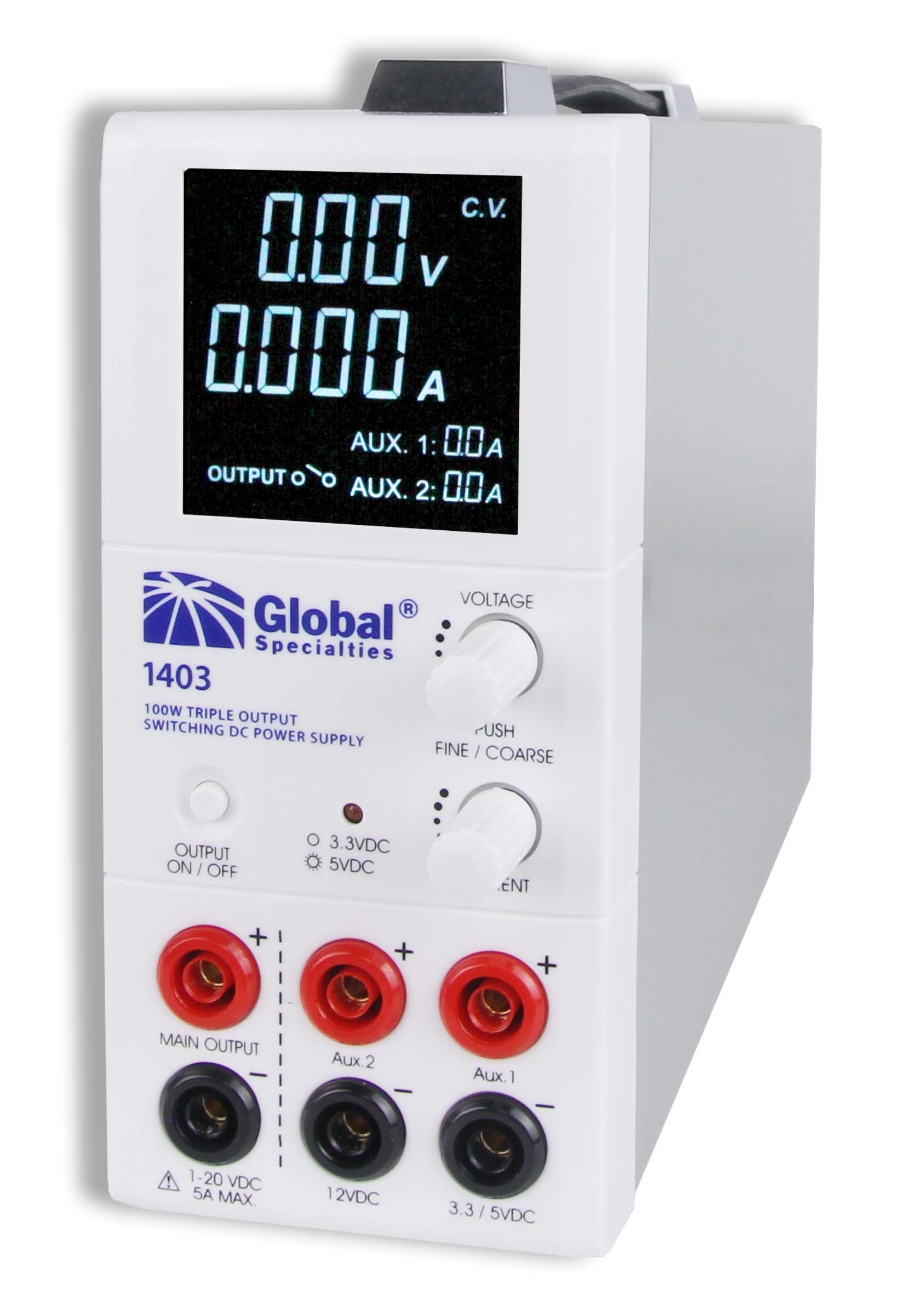 1403: Triple Output Switching DC Power Supply: 1-20 V, 0-5 A & 3.3/5 V, 2 A & 12 V, 1 A Discount