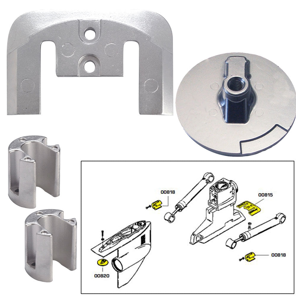 Tecnoseal Anode Kit w/Hardware – Mercury Bravo 2-3 – Aluminum [20804AL] Discount