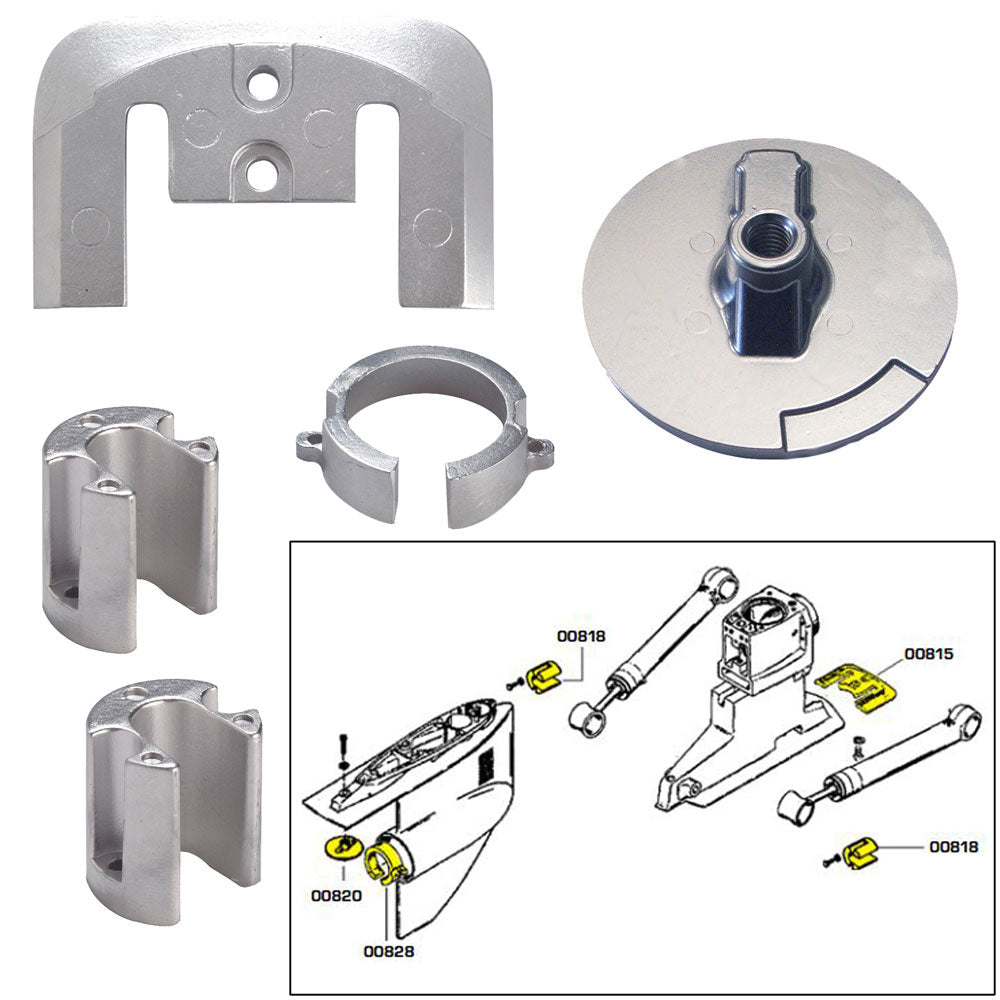Tecnoseal Anode Kit w/Hardware – Mercury Bravo 1 – Aluminum [20803AL] Fashion