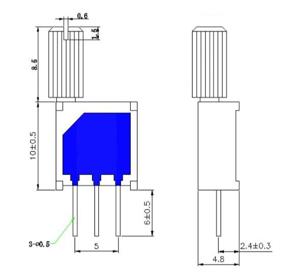 10K Ohms Trimmer Potentiometer Cermet With Long Handle, 3296W Seires Top Adjust Supply