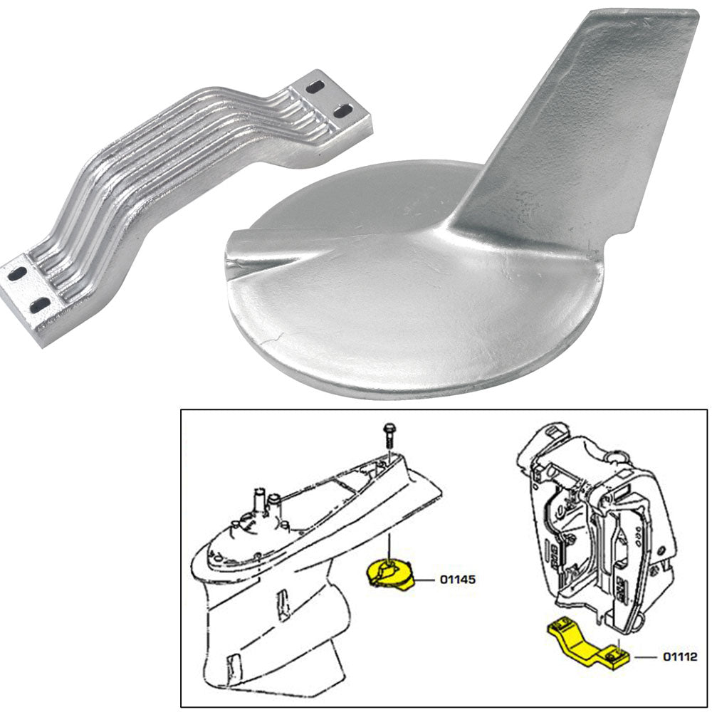 Tecnoseal Anode Kit w/Hardware – Yamaha 200-300HP Hi-Performance – Aluminum [21106AL] Online Sale
