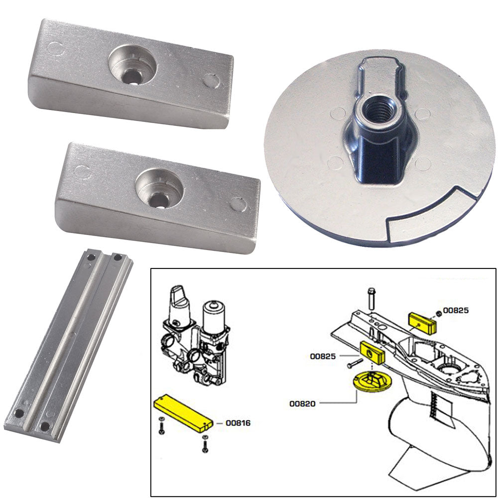 Tecnoseal Anode Kit w/Hardware – Mercury Verado 4 – Zinc [20814] Online Hot Sale