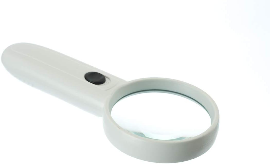2.5″ Diameter Handheld Illuminated Magnifying Glass with 2 LEDs, 3X Magnification Power Hot on Sale