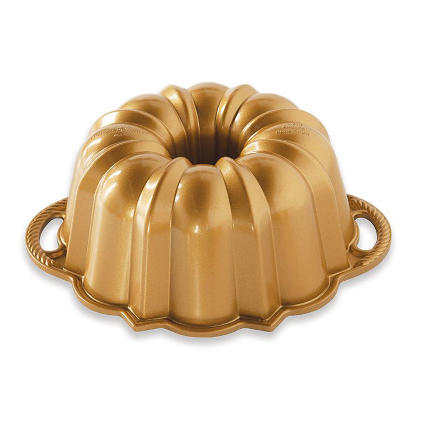 Nordic Ware Cast Aluminum Anniversary Bundt Pan, 6 Cup, Gold Online Sale