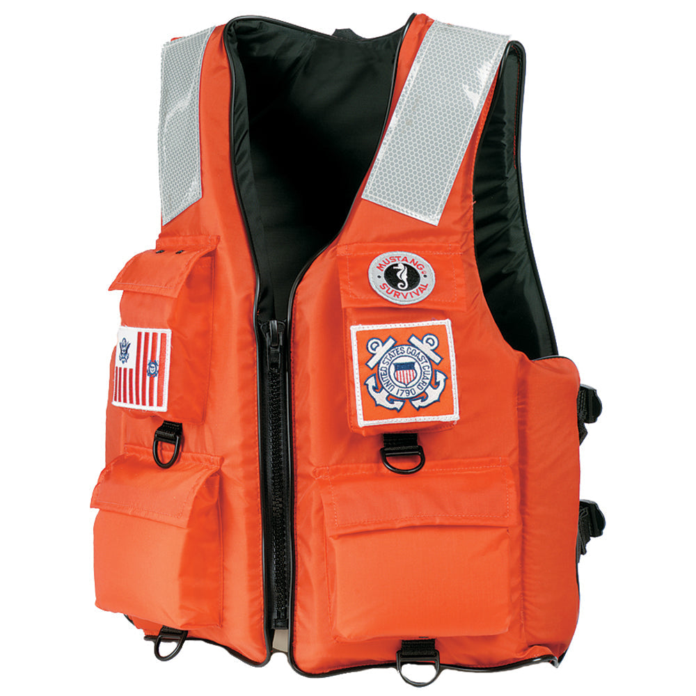 Mustang 4-Pocket Flotation Vest – Orange – Small [MV3128T2-2-S-216] Discount