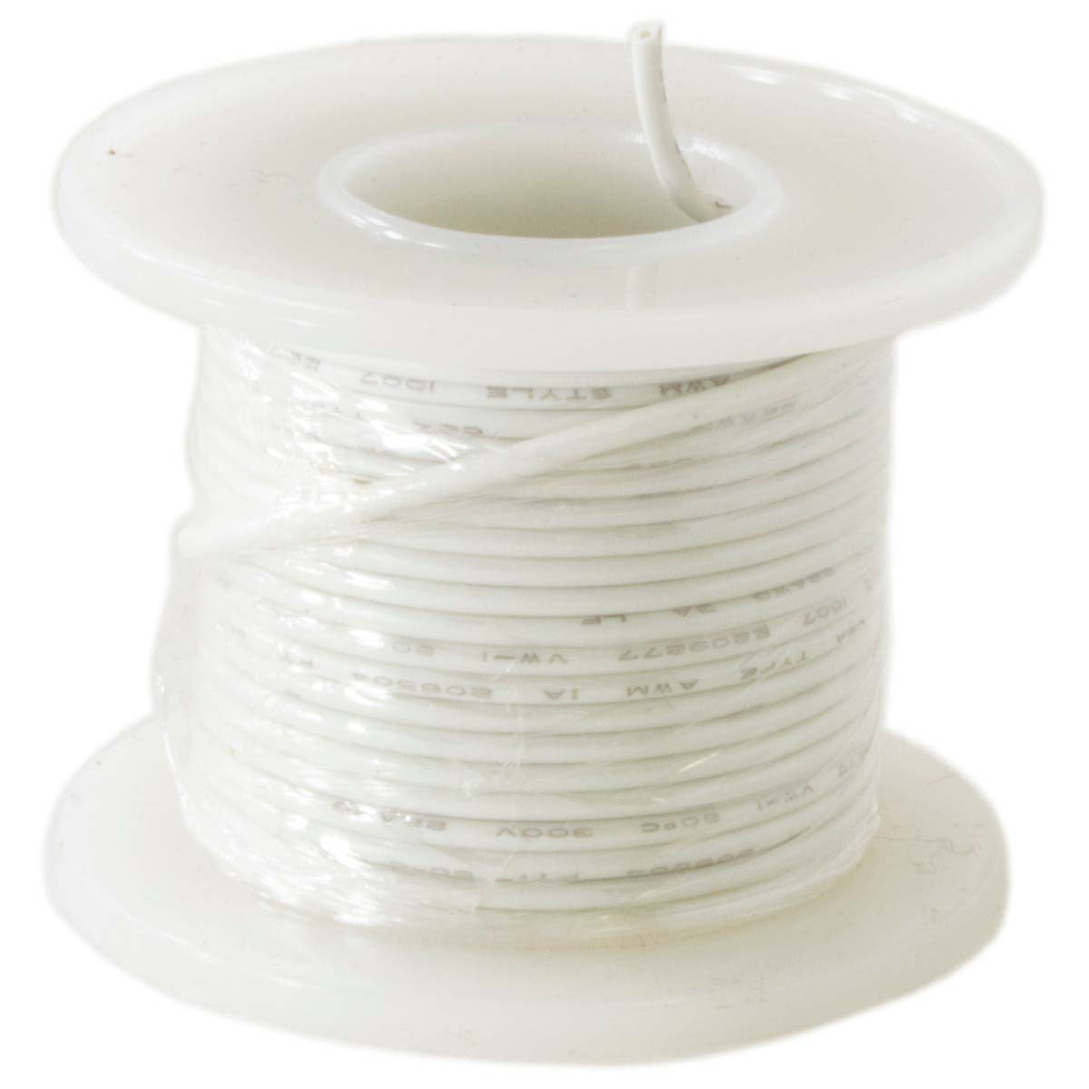 16 Gauge Stranded Wire, White, 25′ Spool, 300 Volts Fashion