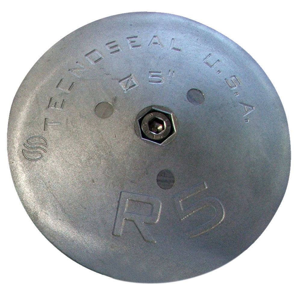 Tecnoseal R5 Rudder Anode – Zinc – 5″ Diameter x 7/8″ Thickness [R5] on Sale