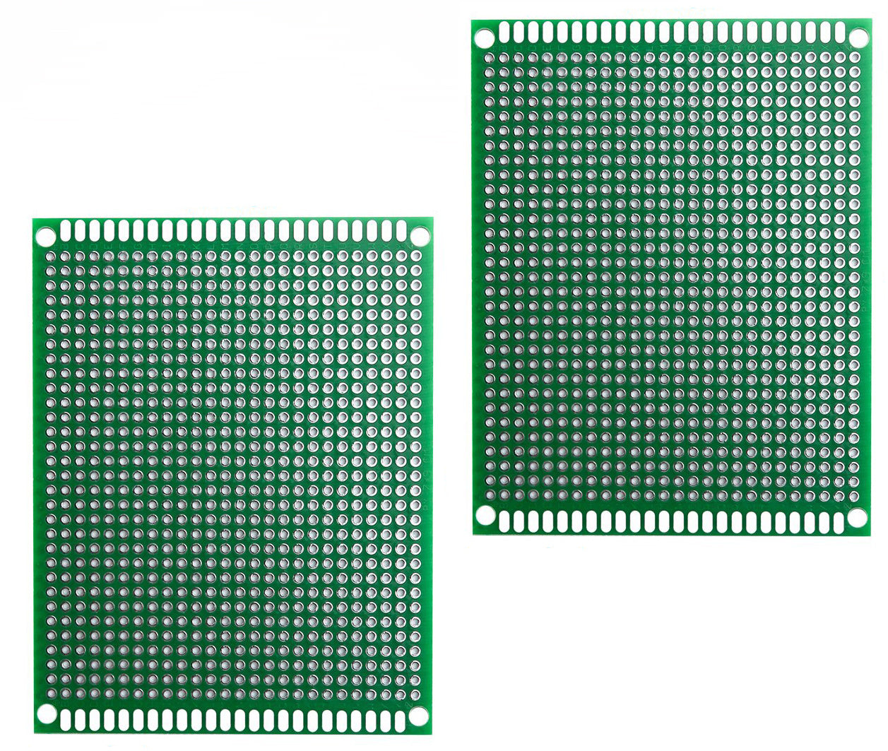 2 Pack Double Sided PCB Prototype Board, 7 x 9 cm with 806 holes Supply