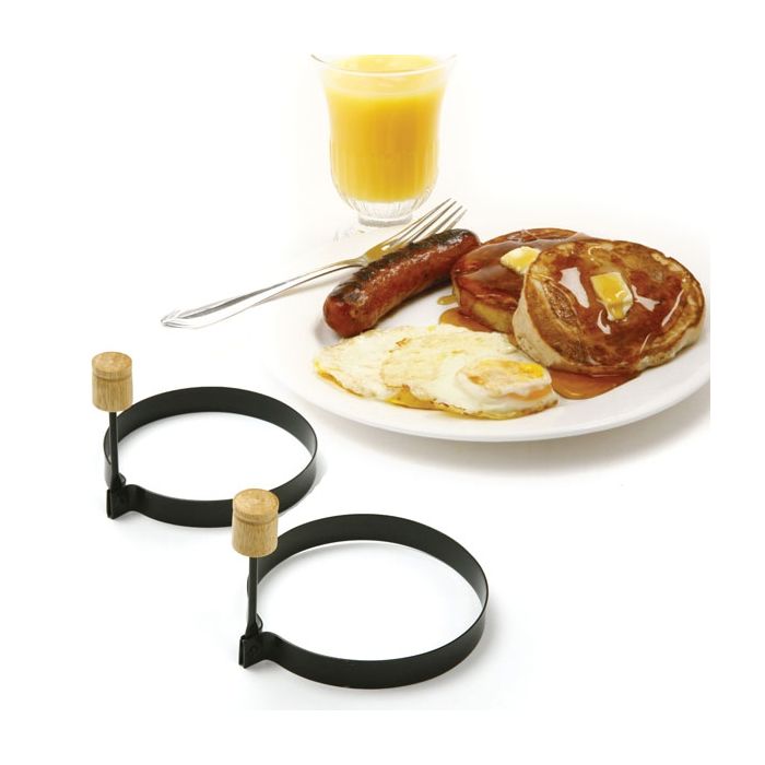 Norpro 4-Inch Nonstick Round Pancake and Egg Rings, Set of 2, Black Online now