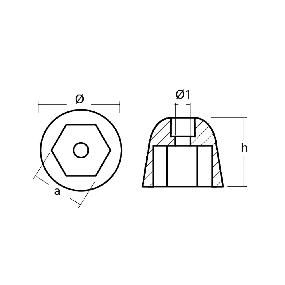 Tecnoseal Zinc Sidepower – Sleipner Propeller Nut Anode [01051] Hot on Sale