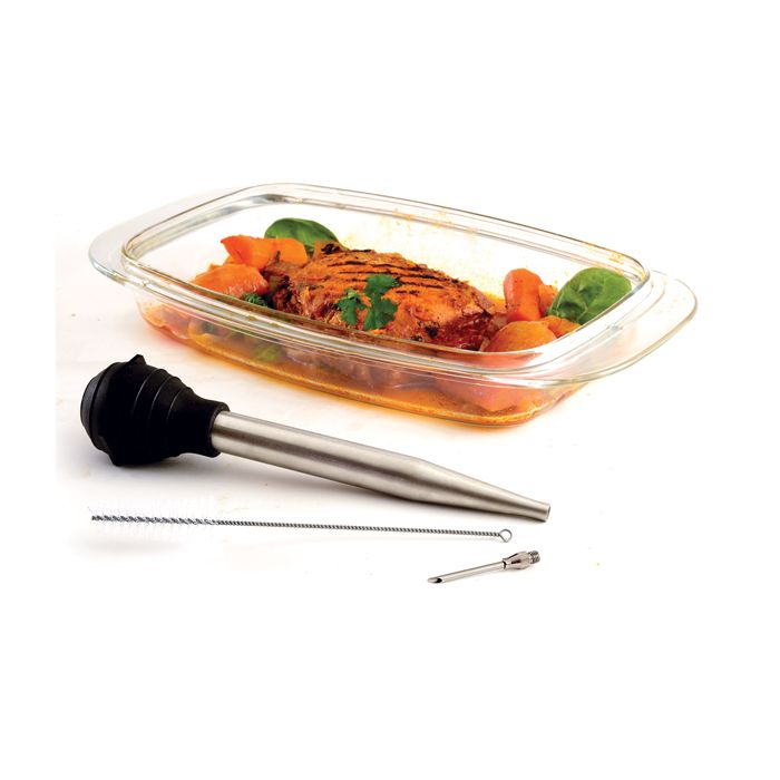 Norpro Deluxe Stainless Steel Baster with Meat Injector and Cleaning Brush Online