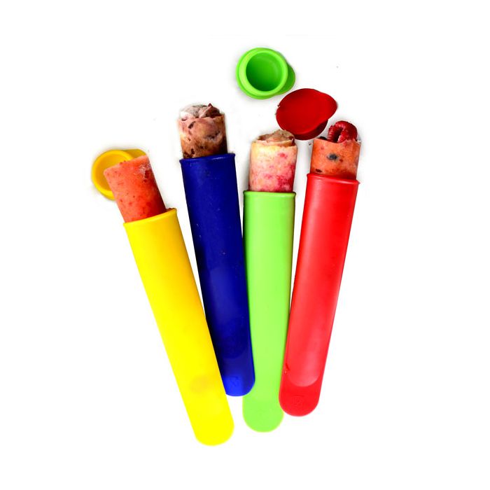 Norpro 4 Piece Silicone Ice Pop Maker Set, Assorted Colors Online Hot Sale
