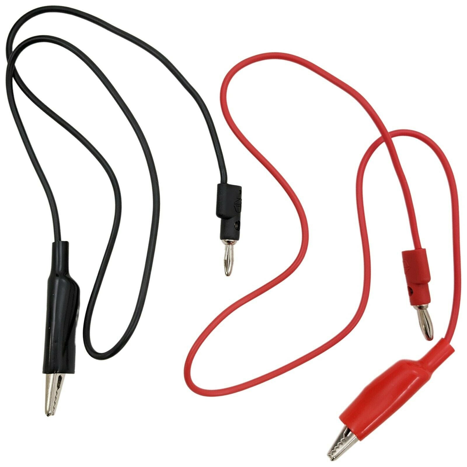 24 Inch Banana to Large Alligator Clip Test Lead Set, Includes 1 Red and 1 Black Fashion