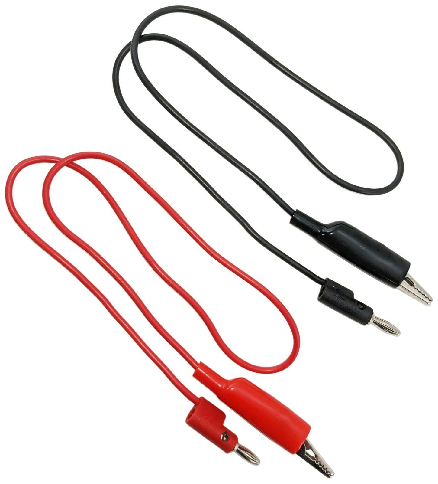 24 Inch Banana to Large Alligator Clip Test Lead Set, Includes 1 Red and 1 Black Fashion