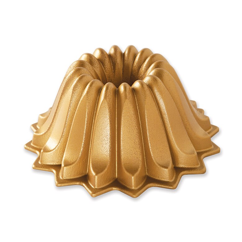 Nordic Ware Cast Aluminum Lotus Bundt Pan, Gold Online now