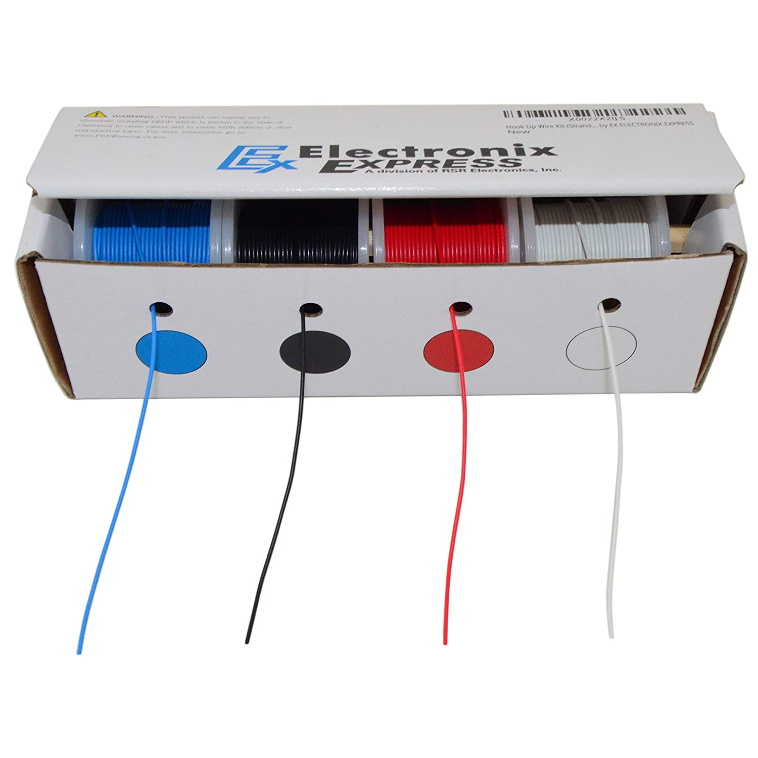 30 Gauge Hook Up Wire Kit – Stranded Wire, Tinned Copper – Includes 4 Different Colors, 25 Foot Spools & Dispenser Box Online