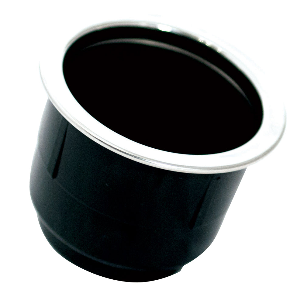 Tigress Black Plastic Cup Holder Insert w/SS Ring On Top [PCHE-BP] on Sale