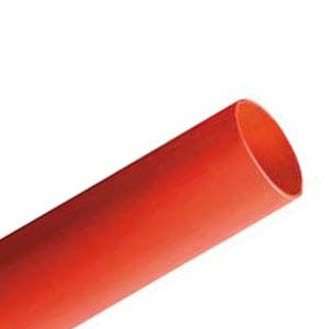 3M Polyolefin Shrink Tubing, 3/8″ Expanded I.D., 4 Feet Length, Red Supply