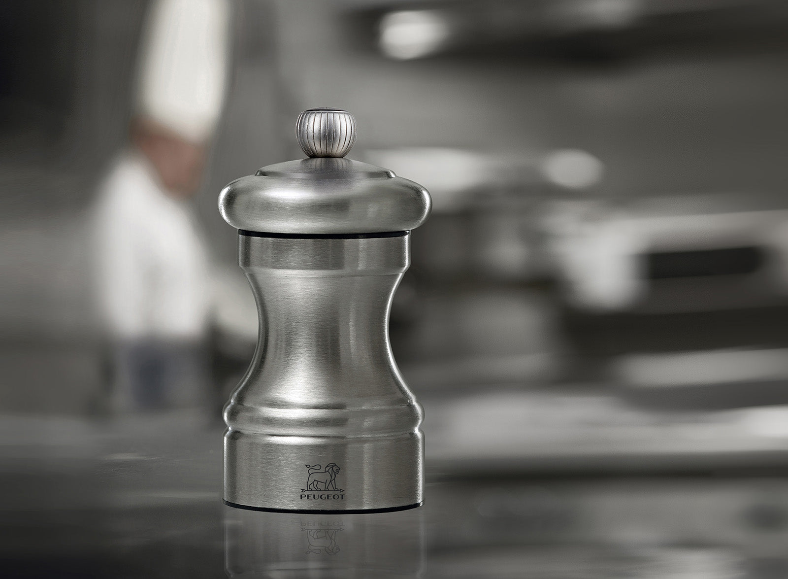 Peugeot Bistro Salt Mill, 4-Inch, Stainless Steel Online now
