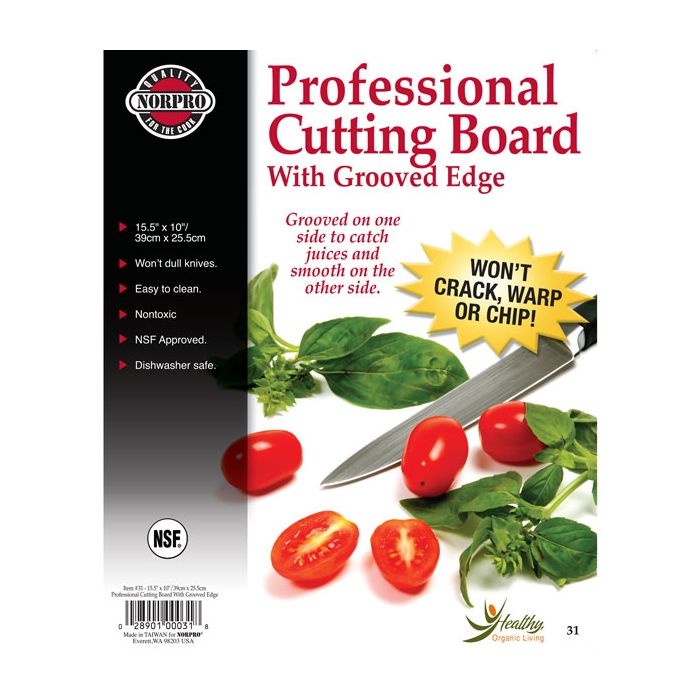 Norpro Professional 10-Inch x 15.5-Inch Cutting Board, White Fashion