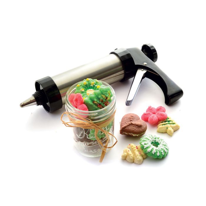 Norpro Stainless Steel Cookie and Icing Press with Storage Case, Black Online