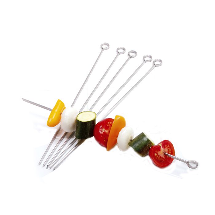 Norpro Stainless Steel 12-Inch Barbeque Skewers, Set of 6 Fashion